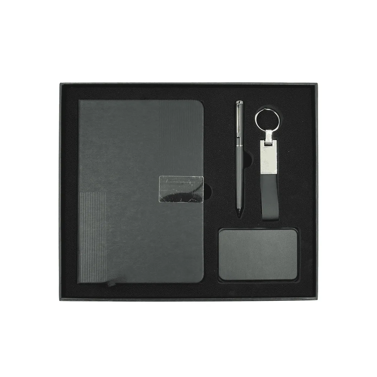 Executive Notebook, Card Holder & Keychain Gift Set