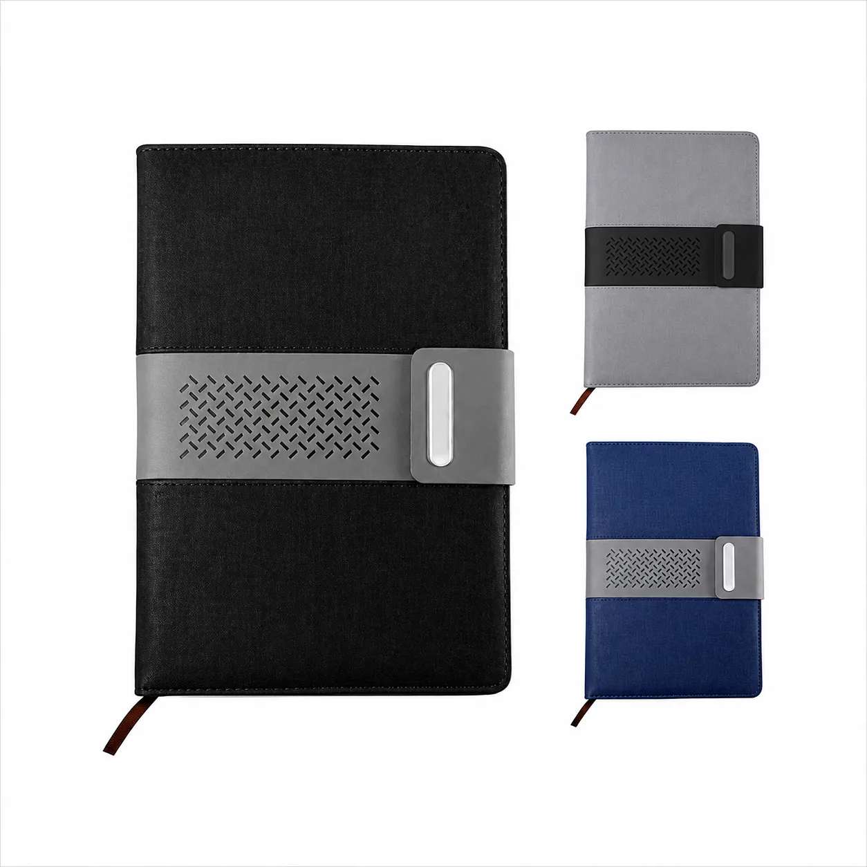 PU Fabric Notebook with Magnetic Closure