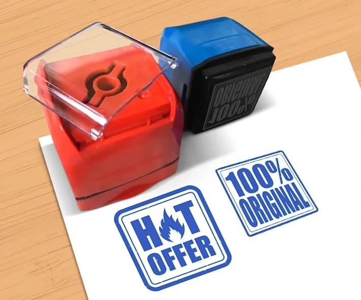 Round Flash Stamp - 40mm
