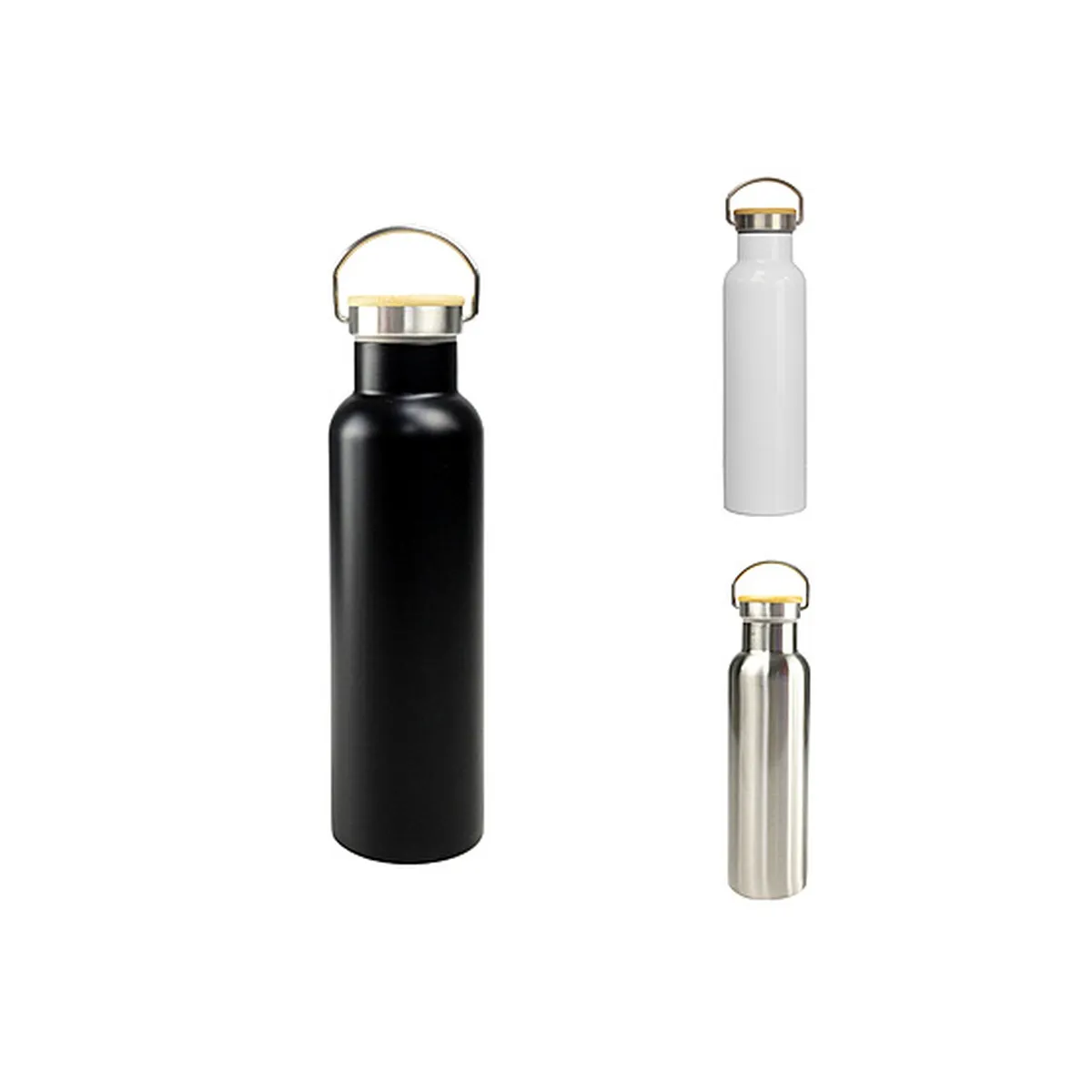Stainless Steel Bamboo Lid Flask – 600ml